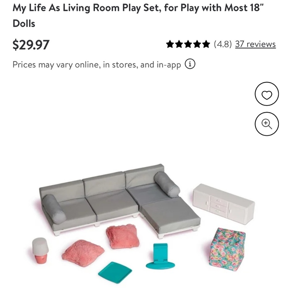 My Life As Living Room Play Set  Doll playset